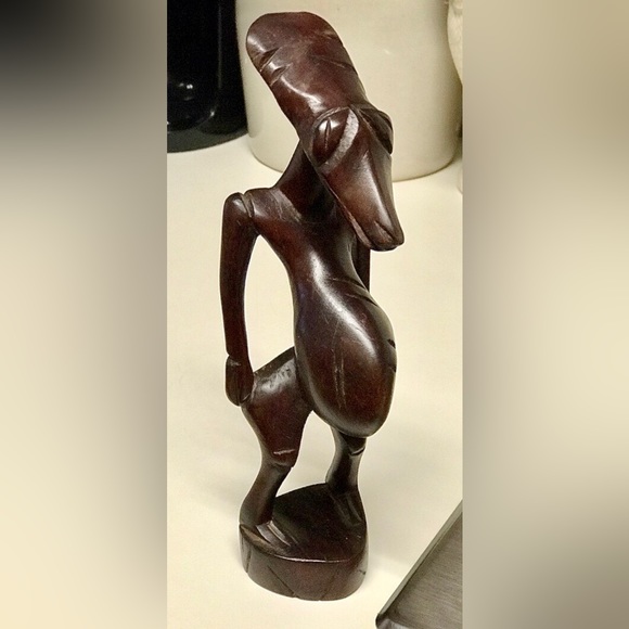 19th Century Antique Hand Carved Ebony African Fertility Figurine Statuette - Picture 10 of 10